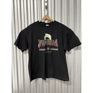 Levi's Vintage T-Shirt Black 90s Panama City Beach Dolphin XL Single Stitch Tee.